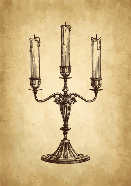 枝状大烛台蜡烛。图片下载