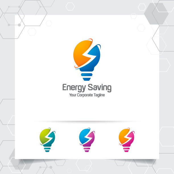 电图标灯泡设计概念电符号矢量和灯图标。用于发电厂和电力产品的能源图标。图片下载