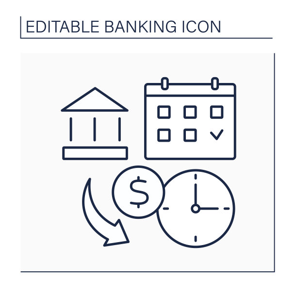 发薪日贷款线图标图片下载