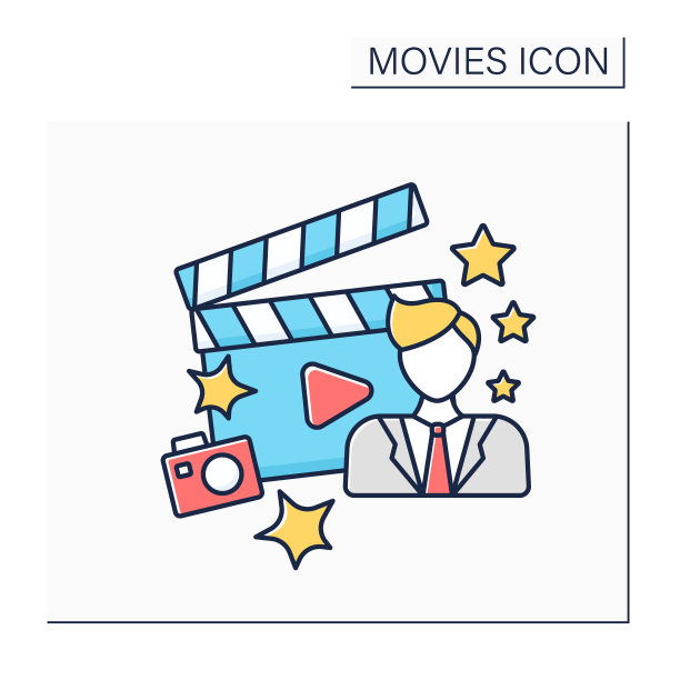 电影明星彩色图标图片下载