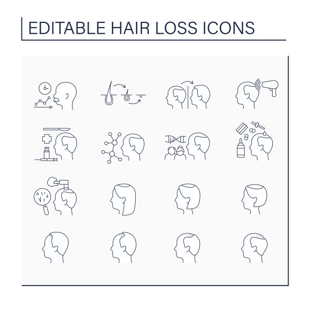 脱发线图标设置图片下载