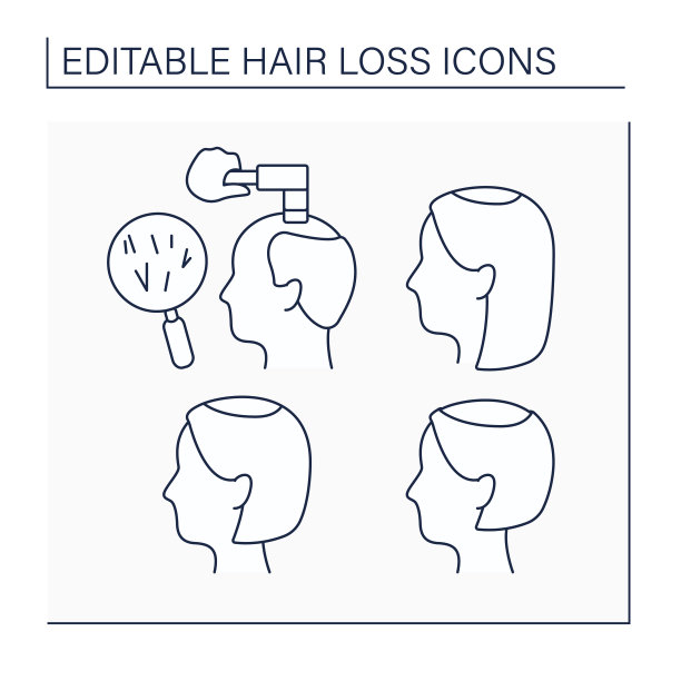 脱发线图标设置图片下载