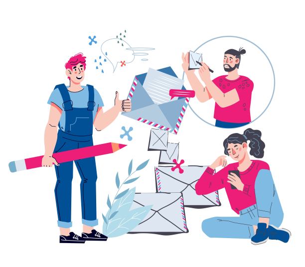 邮件或电子邮件服务与通信平面矢量隔离。图片下载