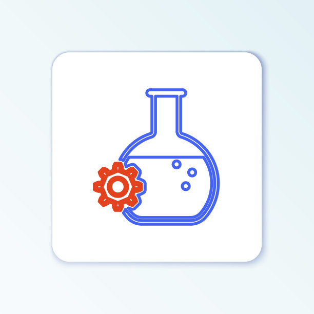线生物工程图标孤立在白色背景上。基因元素和生物工程图标。生物，分子，化学图标。色彩斑斓的轮廓的概念。向量图片下载