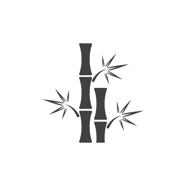 竹子树标志图标设计插图矢量图片下载