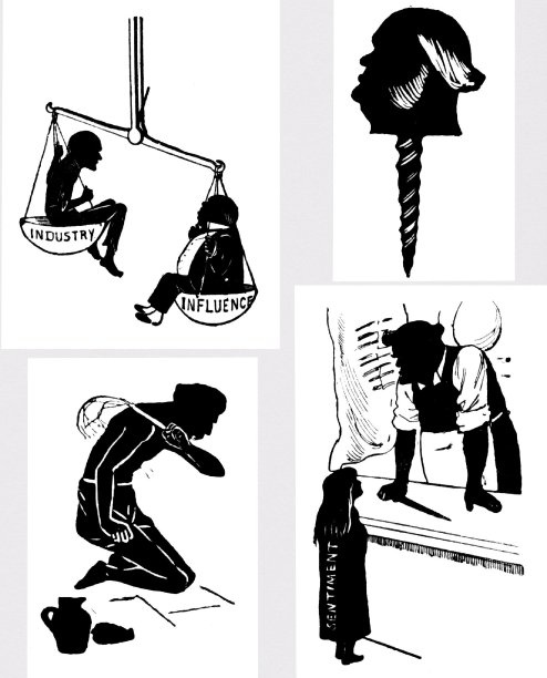 商业中的道德概念，宗教的轮廓图片下载