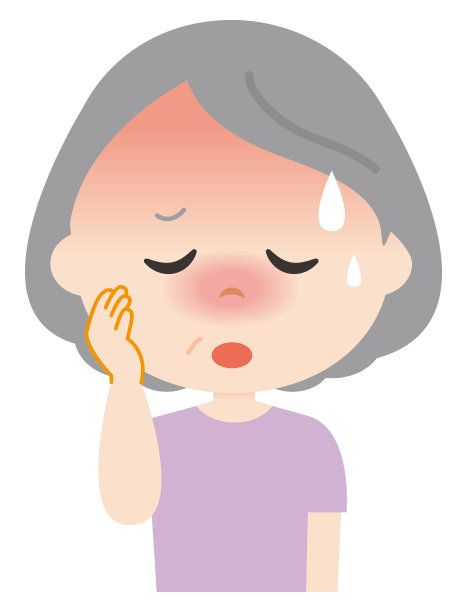 老太太感觉头晕。矢量插图。图片下载