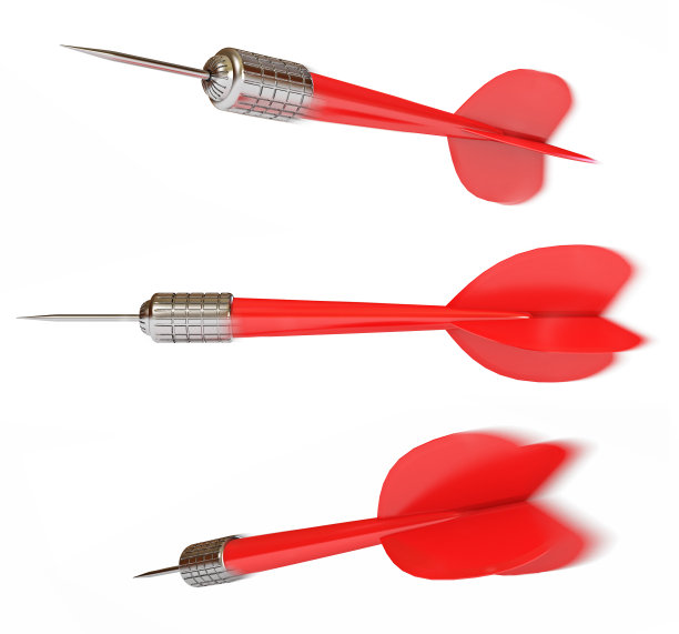 飞镖从不同的角度在运动图片下载