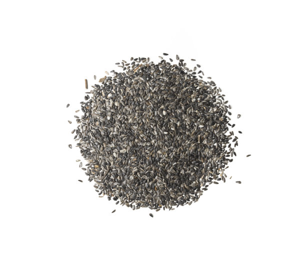 鸟的谷物或鸟的种子在白色上图片下载