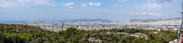 希腊雅典城的全景图片下载