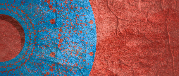 网横幅与圆形装饰设计元素图片下载