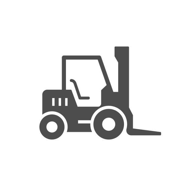 叉车装载机或仓库车辆标志图标图片下载