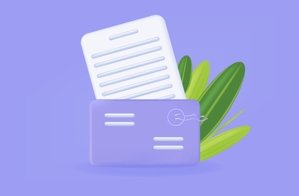 3 d信封文档。带有通知或信息的电子文件。有信封的纸质信息页或页。协议，清单通过电子邮件发送。使用说明或手册。向量图片下载