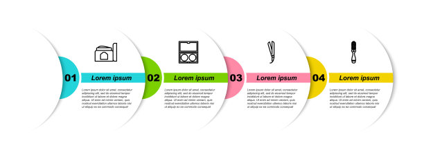 集霜妆管，化妆粉镜，卷发棒，发刷于一体。业务信息模板。向量图片下载