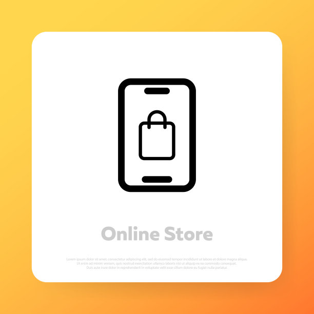 在线商店图标。互联网业务。非接触式支付。矢量线图标的业务和广告图片下载