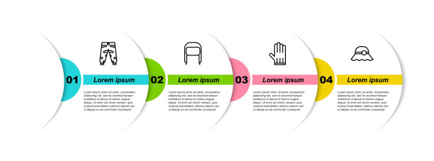 设置线迷彩工装裤，冬季帽子与耳盖，皮手套和优雅的女性。业务信息模板。向量图片下载