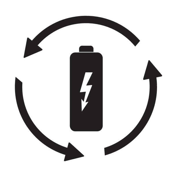 电池图标，可再生能源矢量插图在白色背景图片下载