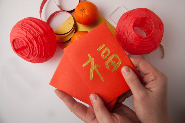中国新年传统装饰品简约构图图片下载