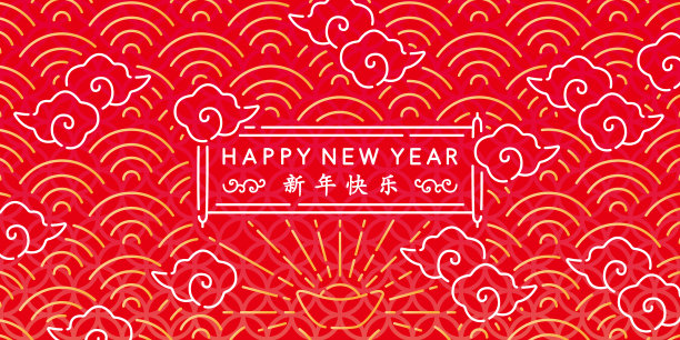 中国新年矢量元素，横幅和壁纸图片下载