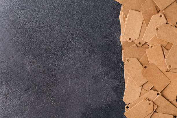 一套空白价格标签或销售运输标签。有机风格的空贴纸图片下载