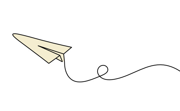 抽象的彩色纸平面为线描，白色为背景图片下载