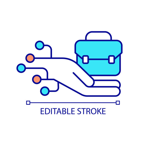 企业电脑维修服务RGB颜色图标图片下载