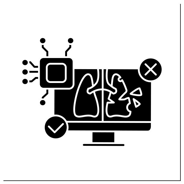 人工智能在医药字形图标图片下载