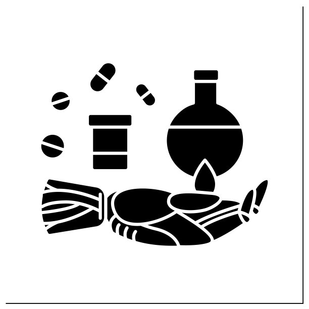 AI在药房的字形图标图片下载