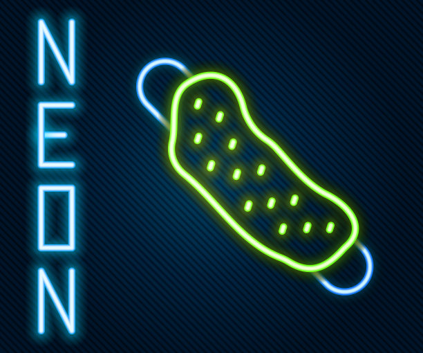 发光的霓虹灯线毛巾图标孤立在黑色背景上。澡堂桑拿浴巾招牌。娱乐和放松的项目。色彩斑斓的轮廓的概念。向量图片下载