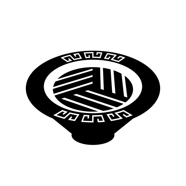 拉面图标。黑色固体风格。图片下载