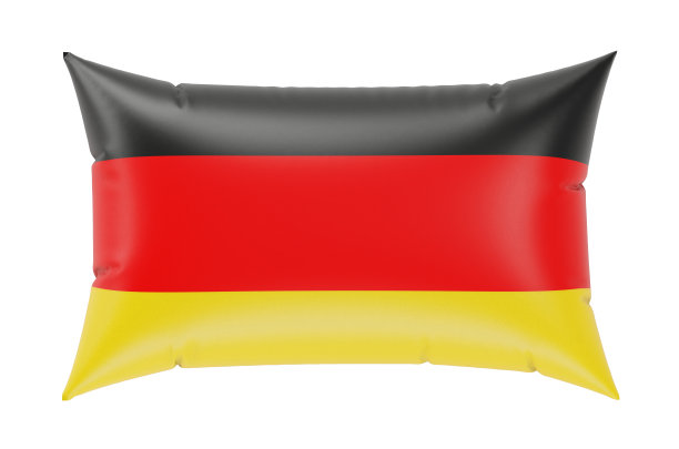 印有德国国旗的枕头。三维渲染图片下载