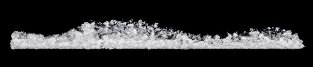 现实的雪边界孤立在黑色上图片下载