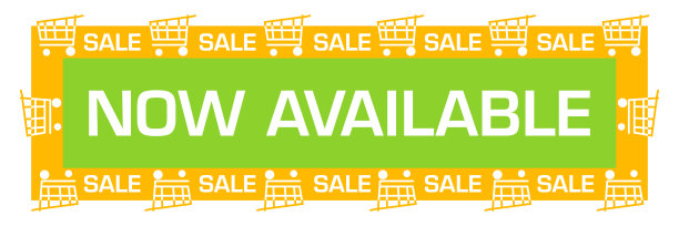 现在可用的绿色黄色销售购物车水平图片下载