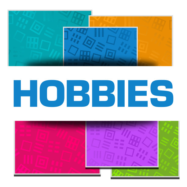 爱好彩色纹理块正方形文本图片下载