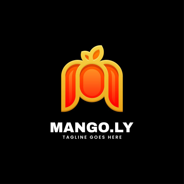 矢量标志插图自然梯度彩色风格。图片下载