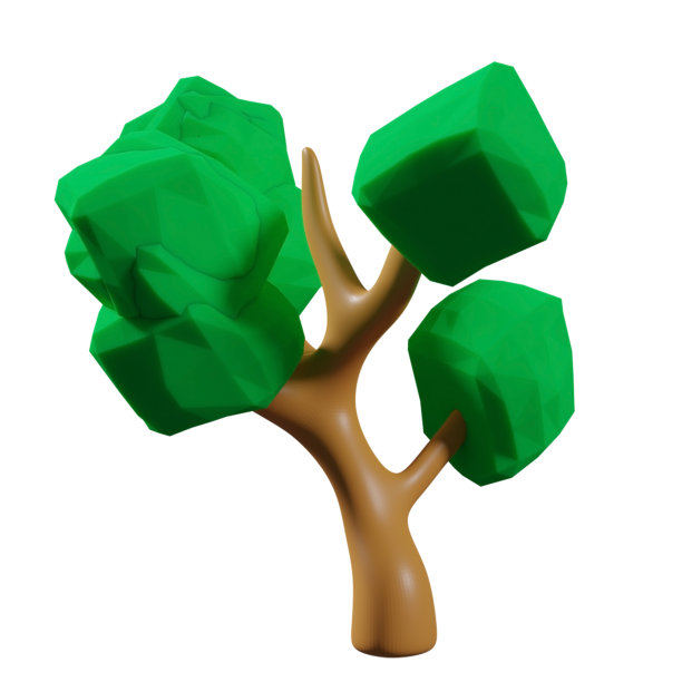 多边形几何树。三维渲染图片下载