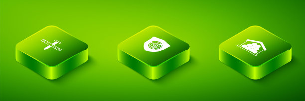 设置等距木原木，和金属钉图标。向量图片下载