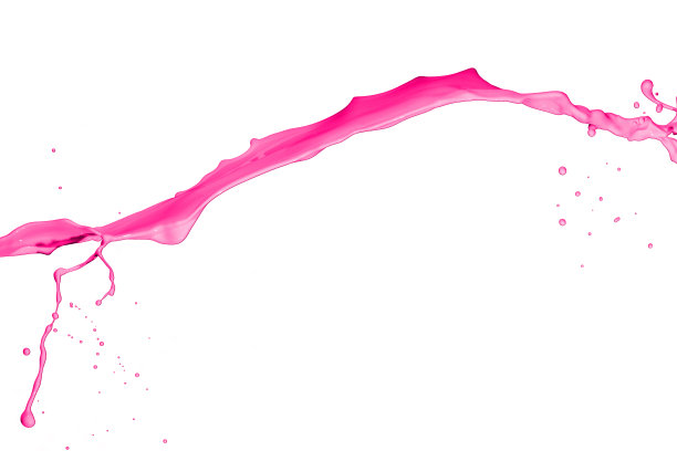 洋红色油漆飞溅孤立在白色背景上图片下载