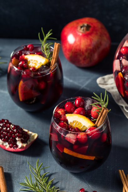 蔓越莓圣诞桑格利亚酒图片下载