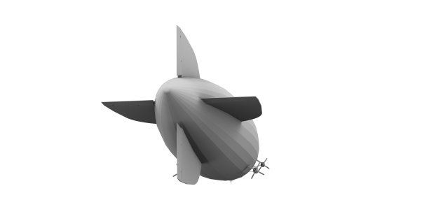 白色的飞艇图片下载