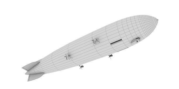 白色的飞艇图片下载