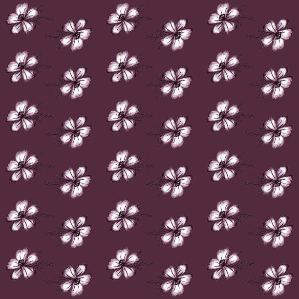 无缝图案与手绘万寿菊花。图片下载