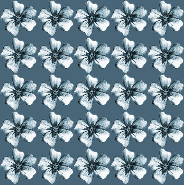 无缝图案与手绘万寿菊花。图片下载