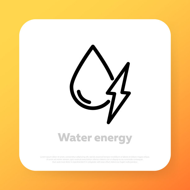 水电站的图标。替代能源。矢量线图标的业务和广告图片下载