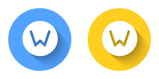 白色罗盘北方图标孤立与长阴影背景。Windrose导航的象征。风向玫瑰图信号。圆按钮。向量图片下载