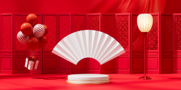 空舞台，中文背景，3d渲染。图片下载