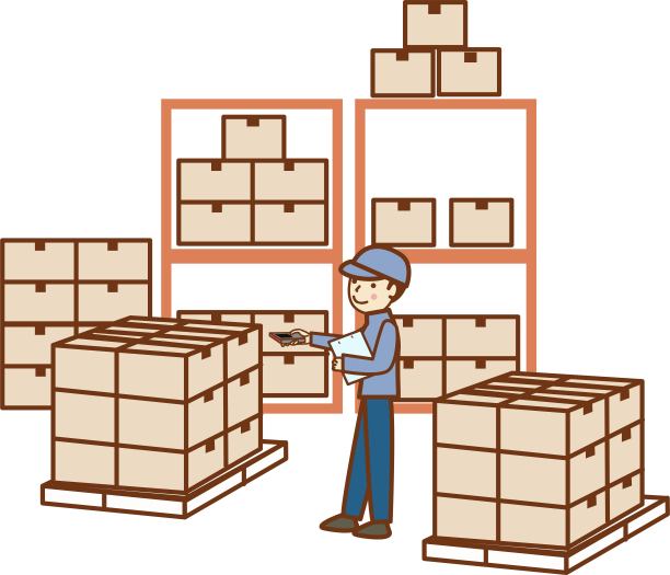 仓库工人在仓库工作的男性工人图片下载