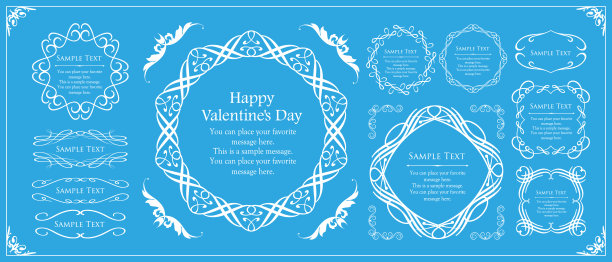 情人节框架设计。装饰豪华典雅。古董。古董。华丽。优雅。图片下载