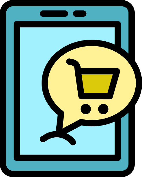 电话商店广告图标颜色轮廓图片下载