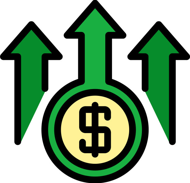 筹集资金图标颜色轮廓图片下载